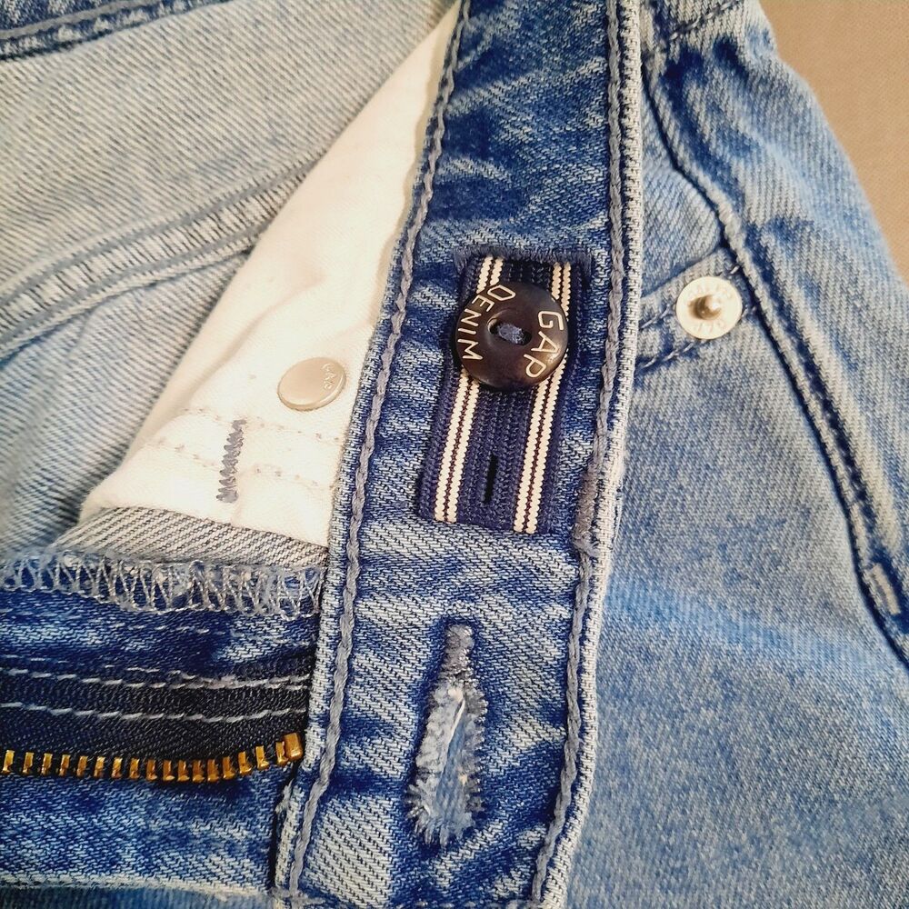 Gap Kids Patchwork Size 10 Low Stride Wide Leg Jeans - Picture 6 of 13